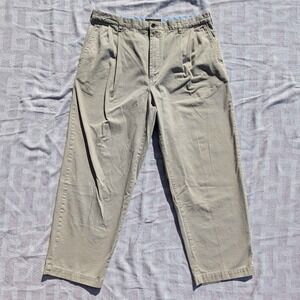 Tommy Hilfiger Golf Khaki Pleated Chinos Mens Size 40x32 Cotton Casual Pants